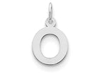 FJC Finejewelers Sterling Silver Small Block Initial O Charm