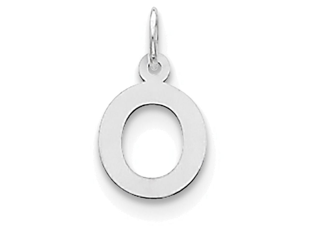 FJC Finejewelers Sterling Silver Small Block Initial O Charm