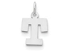 FJC Finejewelers Sterling Silver Small Block Initial T Charm