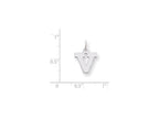 FJC Finejewelers Sterling Silver Small Block Initial V Charm