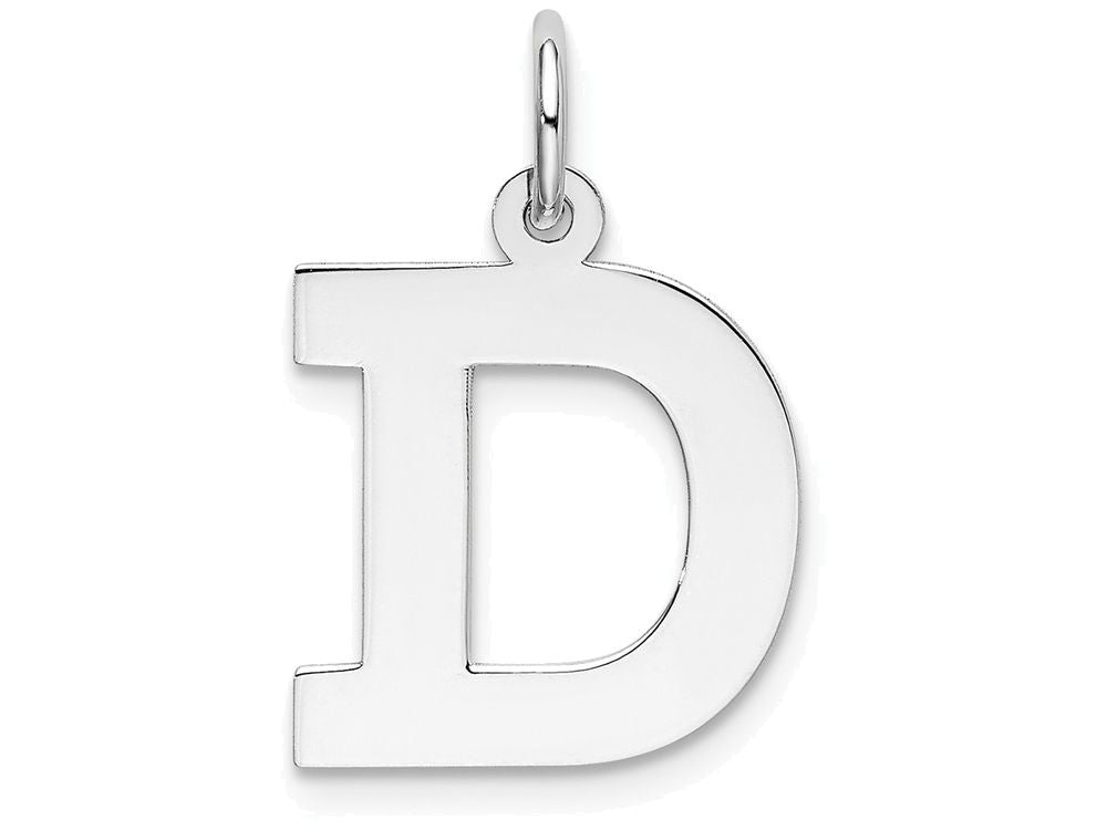 FJC Finejewelers Sterling Silver Medium Block Initial D Charm