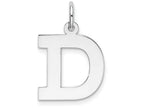 FJC Finejewelers Sterling Silver Medium Block Initial D Charm