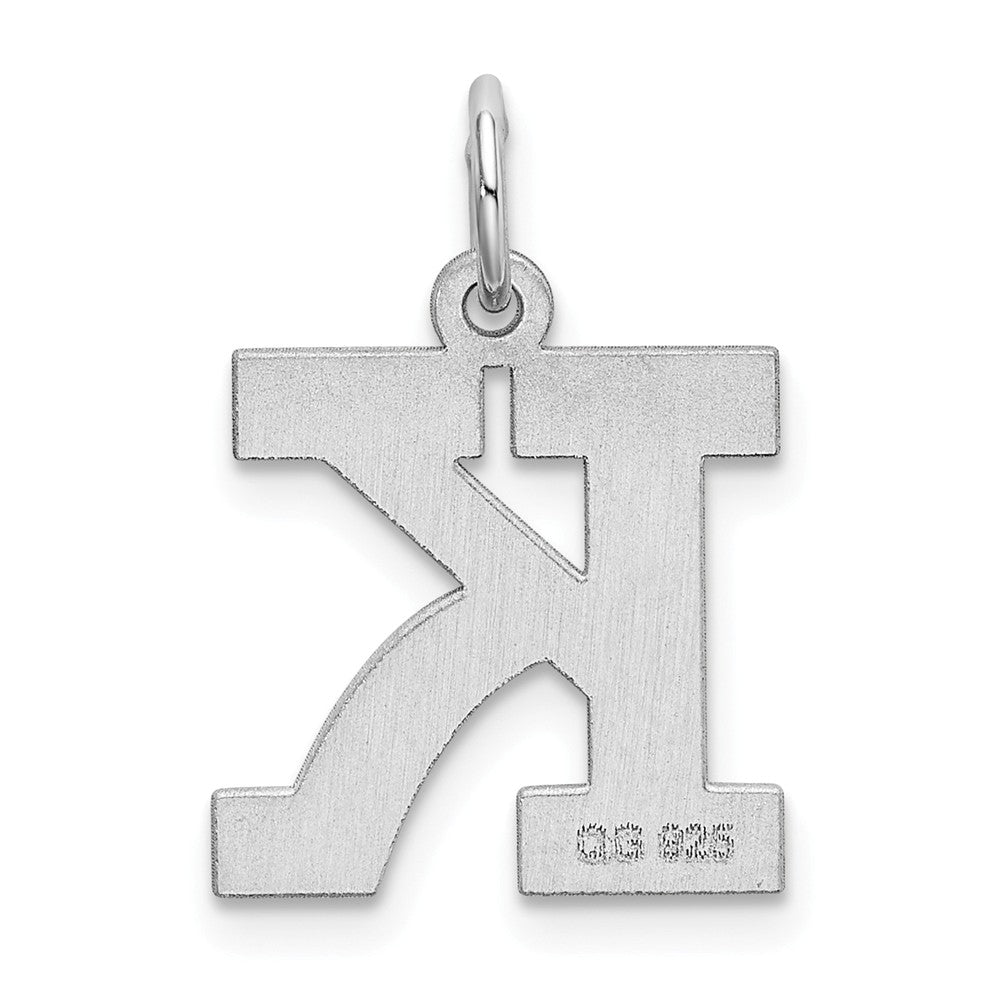 FJC Finejewelers Sterling Silver Medium Block Initial K Charm