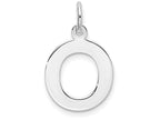 FJC Finejewelers Sterling Silver Medium Block Initial O Charm