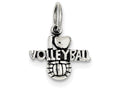 FJC Finejewelers Sterling Silver Antique I (heart) Volleyball Charm