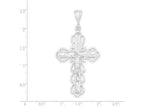 FJC Finejewelers Sterling Silver Bright-cut Crucifix Pendant Necklace - Chain Included