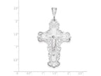 FJC Finejewelers Sterling Silver Bright-cut Crucifix Pendant Necklace - Chain Included