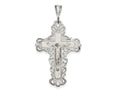 FJC Finejewelers Sterling Silver Bright-cut Crucifix Pendant Necklace - Chain Included