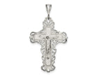 FJC Finejewelers Sterling Silver Bright-cut Crucifix Pendant Necklace - Chain Included