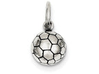 FJC Finejewelers Sterling Silver Antique Soccer Ball Charm
