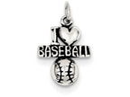FJC Finejewelers Sterling Silver Antique I (heart) Baseball Charm
