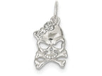 FJC Finejewelers Sterling Silver Cubic Zirconia Skull Charm