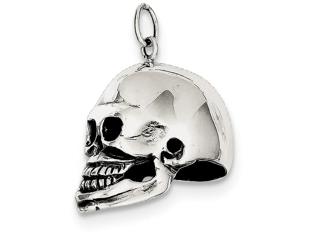 FJC Finejewelers Sterling Silver Skull Pendant Necklace - Chain Included