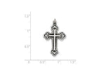FJC Finejewelers Sterling Silver Antiqued Budded Cross Pendant Necklace - Chain Included