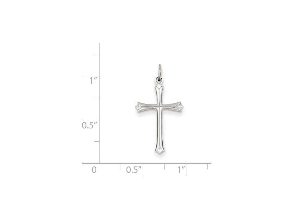FJC Finejewelers Sterling Silver Fleur De Lis Cross Charm