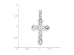 FJC Finejewelers Sterling Silver Antiqued Fleur De Lis Cross Pendant Necklace - Chain Included