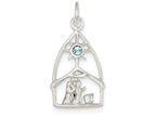 FJC Finejewelers Sterling Silver and Stellux Crystal Nativity Charm