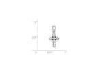 FJC Finejewelers Sterling Silver Cubic Zirconia Cross Pendant Necklace - Chain Included