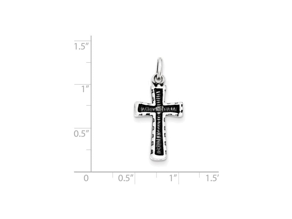 FJC Finejewelers Sterling Silver Antiqued Cross Pendant Necklace - Chain Included
