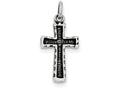 FJC Finejewelers Sterling Silver Antiqued Cross Pendant Necklace - Chain Included