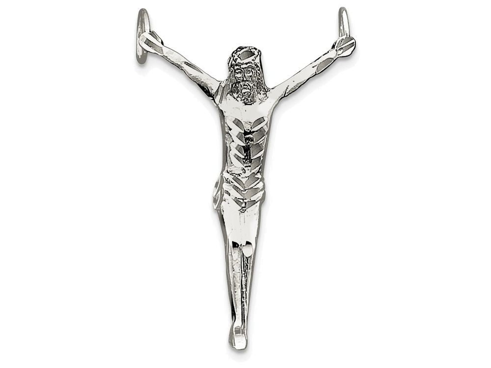 FJC Finejewelers Sterling Silver Corpus (crucified Christ) Pendant Necklace - Chain Included