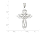 FJC Finejewelers Sterling Silver Cubic Zirconia Filigree Cross Pendant Necklace - Chain Included