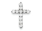 FJC Finejewelers Sterling Silver Cubic Zirconia Cross Pendant Necklace - Chain Included