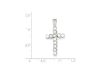 FJC Finejewelers Sterling Silver Cubic Zirconia Latin Cross Pendant Necklace - Chain Included
