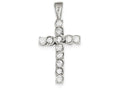 FJC Finejewelers Sterling Silver Cubic Zirconia Latin Cross Pendant Necklace - Chain Included