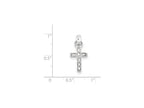FJC Finejewelers Sterling Silver Cubic Zirconia Latin Cross Pendant Necklace - Chain Included