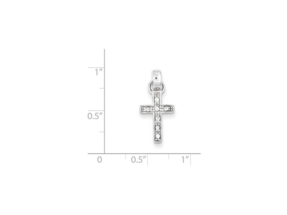 FJC Finejewelers Sterling Silver Cubic Zirconia Latin Cross Pendant Necklace - Chain Included