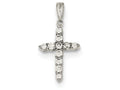 FJC Finejewelers Sterling Silver Cubic Zirconia Cross Pendant Necklace - Chain Included