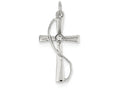 FJC Finejewelers Sterling Silver Cubic Zirconia Cross Pendant Necklace - Chain Included