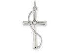 FJC Finejewelers Sterling Silver Cubic Zirconia Cross Pendant Necklace - Chain Included