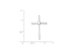 FJC Finejewelers Sterling Silver Cubic Zirconia Cross Pendant Necklace - Chain Included