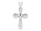 FJC Finejewelers Sterling Silver Cubic Zirconia Passion Cross Pendant Necklace - Chain Included