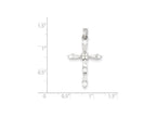 FJC Finejewelers Sterling Silver Cubic Zirconia Cross Pendant Necklace - Chain Included