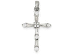 FJC Finejewelers Sterling Silver Cubic Zirconia Cross Pendant Necklace - Chain Included