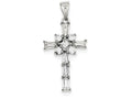 FJC Finejewelers Sterling Silver Cubic Zirconia Latin Cross Pendant Necklace - Chain Included