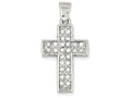 FJC Finejewelers Sterling Silver Cubic Zirconia Latin Cross Pendant Necklace - Chain Included