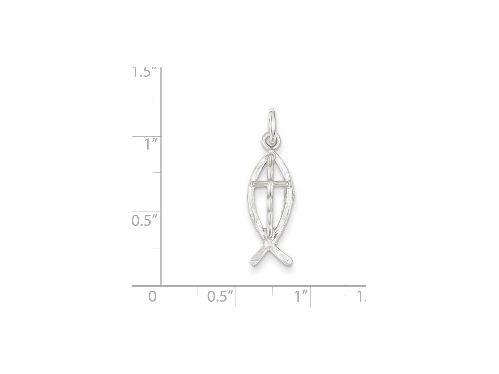 FJC Finejewelers Sterling Silver Ichthus (fish) Charm