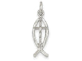 FJC Finejewelers Sterling Silver Ichthus (fish) Charm
