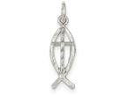 FJC Finejewelers Sterling Silver Ichthus (fish) Charm