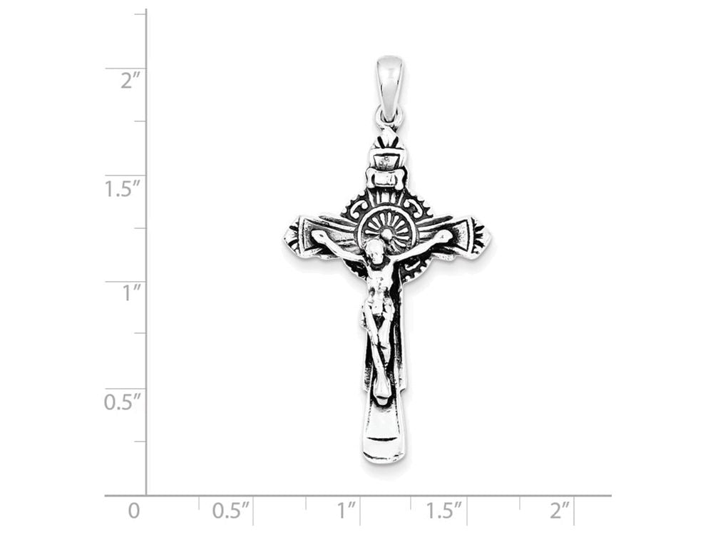 FJC Finejewelers Sterling Silver Antiqued Iona Crucifix Pendant Necklace - Chain Included