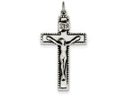 FJC Finejewelers Sterling Silver Antiqued Inri Crucifix Pendant Necklace - Chain Included