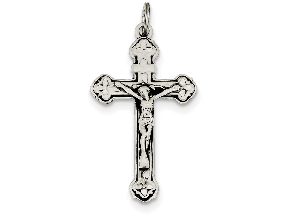 FJC Finejewelers Sterling Silver Antiqued Inri Crucifix Pendant Necklace - Chain Included