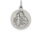 FJC Finejewelers Sterling Silver Sacred Heart Of Jesus Medal Pendant Necklace - Chain Included