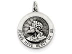 FJC Finejewelers Sterling Silver Jesus Have Mercy Medal Pendant Necklace - Chain Included