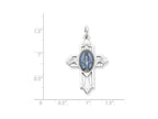 FJC Finejewelers Sterling Silver Miraculous Medal Cross Pendant Necklace - Chain Included