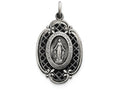 FJC Finejewelers Sterling Silver Antiqued Miraculous Medal Pendant Necklace - Chain Included